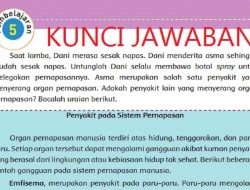 Jawaban Kata Tanya Pertanyaan Jawaban Bacaan Penyakit pada Sistem Pernapasan Tema 2