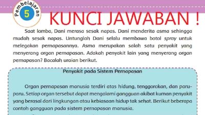 Kata Tanya Pertanyaan Jawaban bacaan Penyakit pada Sistem Pernapasan