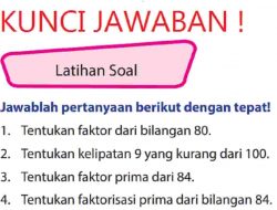 Kunci Jawaban Matematika Kelas 4 Halaman 71 Sampai 72 Latihan Soal