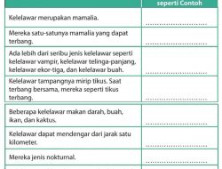 Laporan Tentang Kelelawar Catatan Informasi Halaman 14 Bahasa Indonesia Kelas 9