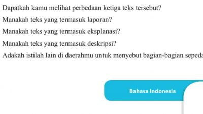 Manakah Teks yang Termasuk Laporan, Eksplanasi, Deskripsi Bahasa Indonesia Kelas 9 Halaman 11