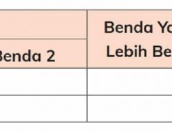 Masa Benda 1 Benda 2 Benda yang Lebih Berat Benda yang Lebih Ringan