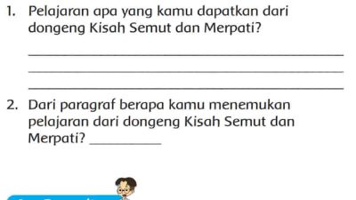 Pelajaran Apa yang Kamu Dapatkan Dari Dongeng Kisah Semut dan Merpati Tema 2 Kelas 3 SD Halaman 68
