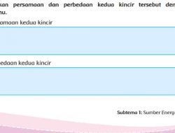 Persamaan dan Perbedaan Kedua Kincir Tersebut dengan Temanmu Tema 2 Kelas 4 SD Halaman 23