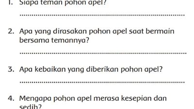 Siapa Teman Pohon Apel Tema 2 Kelas 3 Halaman 4