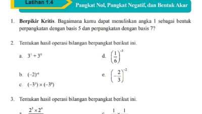 Tentukan hasil operasi bilangan berpangkat berikut ini 31 + 30
