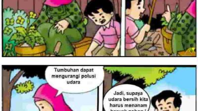 Tentukan satu tema yang kamu pilih untuk membuat gambar cerita Lingkunganku hijau udaraku bersih