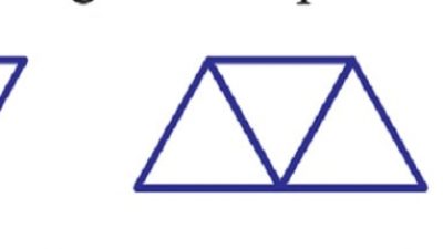 Tiap-tiap segitiga berikut terbentuk dari 3 stik Dengan memerhatikan pola berikut tentukan banyak stik