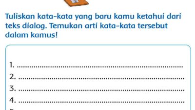 Tuliskan Kata-Kata yang Baru Kamu Ketahui Dari Teks Dialog Temukan Arti Kata-Kata dalam Kamus