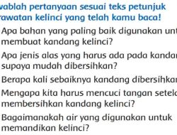 Apa Bahan yang Paling Baik Digunakan Untuk Membuat Kandang Kelinci Jawaban Tema 2 Kelas 3 Halaman 168