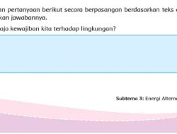 Apa Saja Kewajiban Kita Terhadap Lingkungan Jawaban Kelas 4 Halaman 133