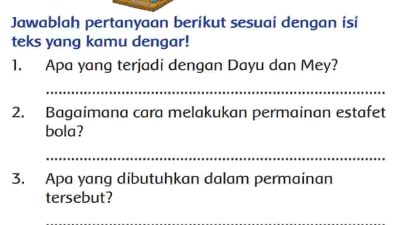 Apa yang Dibutuhkan Dalam Permainan Tersebut Estafet Bola Halaman 154 Kelas 2 SD