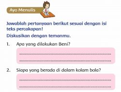 Apa yang Dilakukan Beni Halaman 205 Jawaban Tema 2 Kelas 2 SD