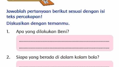 Apa yang Dilakukan Beni Halaman 205 Jawaban Tema 2 Kelas 2 SD