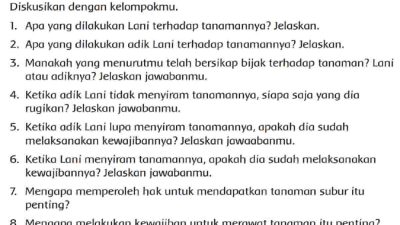 Apa yang Dilakukan Lani Terhadap Tanamannya Jelaskan Halaman 25 Tema 3 Kelas 4 SD