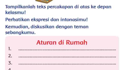 Aturan di Rumah Kelas 2 SD Halaman 190 Jawaban Tema 2