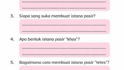 Bagaimana Cara Membuat Istana Pasir Tetes Jawaban Tema 2 Kelas 2 Halaman 186