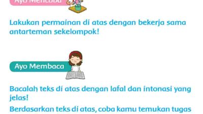 Berdasarkan Teks Di Atas Coba Kamu Temukan Tugas Siswa Di Sekolah Jawaban Tema 3 Kelas 2 Halaman 54