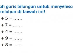 Buatlah Garis Bilangan Untuk Menyelesaikan Penjumlahan Di Bawah ini Halaman 132 Tema 2 Kelas 3 SD