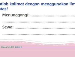 Buatlah Kalimat dengan Menggunakan Lima Kata Di Atas Menunggangi, Sewa, Pemandu, Menekuk, Aba-Aba