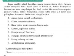 Contoh Pidato Persuasif Tentang Jangan Buang Sampah Sembarangan Bahasa Indonesia Kelas 9