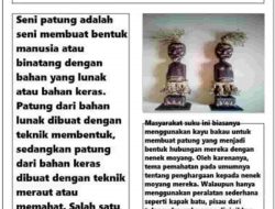 Contoh Informasi Karya Seni Rupa Daerah Beserta Gambarnya