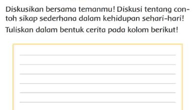 Diskusikan Bersama Temanmu Tentang Contoh Sikap Sederhana dalam Kehidupan Sehari-Hari Tema 3 Kelas 3 Halaman 115