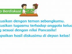 Diskusikan dengan Teman Sebangkumu Tugasmu Terhadap Anggota Keluarga yang Sesuai dengan Nilai Pancasila