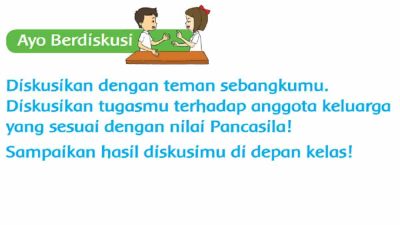 Diskusikan dengan Teman Sebangkumu Tugasmu Terhadap Anggota Keluarga yang Sesuai dengan Nilai Pancasila