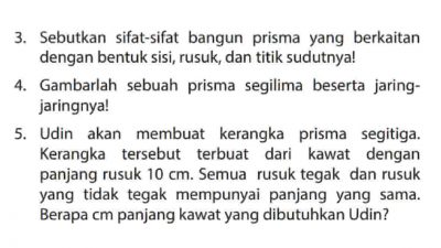 Gambarlah Sebuah Prisma Segilima Beserta Jaring-jaringnya Jawaban Matematika Kelas 6