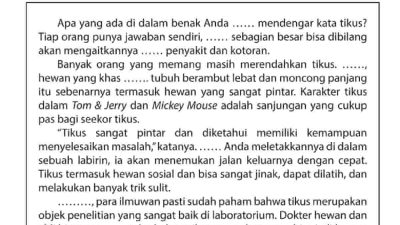 Istialh Titik-Titk Berikut dengan Kata Tugas yang Tepat Bahasa Indonesia Kelas 9 Halaman 26