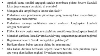 Jika Kalian Diminta Berbicara Seperti Severn Suzuki Coba Pikirkan Topik Apa yang Akan Kalian Angkat