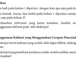 Kata Baik Pada Kolom 1 Diperinci dengan Kata Apa Saja Pada Kolom 2 Bahasa Indonesia Kelas 7