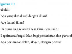 Kunci Jawaban Bahasa Indonesia Kelas 8 Halaman 30 31 Kegiatan 2.1 Apa yang Dimaksud dengan Iklan dan Fungsi