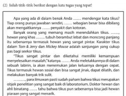 Kunci Jawaban Bahasa Indonesia Kelas 9 Halaman 26 27 Isilah Titik-Titik Berikut Dengan Kata Tugas