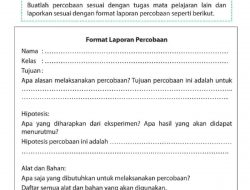 Kunci Jawaban Bahasa Indonesia Kelas 9 Halaman 31 Format Laporan Percobaan