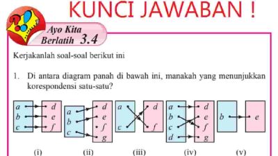 Kunci jawaban Matematika kelas 8 halaman 124 sampai 125 Ayo Kita Berlatih 3.4 beserta caranya semester 1