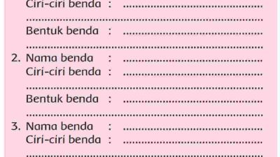 Nama Benda Ciri-Ciri Benda Peluit, Bola dan Kartu Halaman 162 Tema 2 Kelas 2