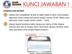 Sebuah Tandon Dapat Diisi Air dengan Selang 50 Liter/menit Selama 12 Menit Berdebit 1,2 Liter/detik