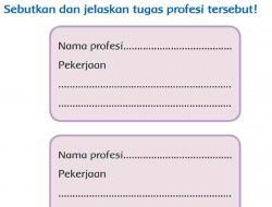 Sebutkan Dan Jelaskan Tugas Profesi Tersebut Nama Profesi Pekerjaan Halaman 186 Kelas 3 SD