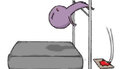 Seorang atlet lompat tinggi sedang mengadakan latihan Pada saat latihan dia mengambil awalan lari dengan kecepatan tertentu