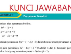 Tentukan Akar Persamaan Kuadrat Berikut dengan 3 Cara yang Telah Kalian Pelajari Matematika Kelas 9