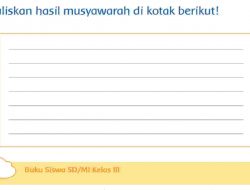 Tuliskan Hasil Musyawarah Di Kotak Berikut Halaman 44 Tema 3 Kelas 3