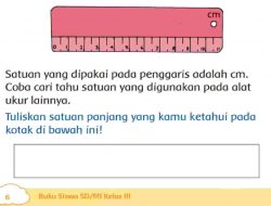 Tuliskan Satuan Panjang yang Kamu Ketahui Pada Kotak Di Bawah Ini Jawaban Halaman 6 Tema 3 Kelas 3