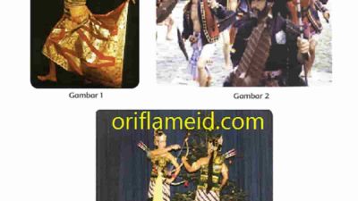Amatilah Gambar Tiga Tarian di Atas Kemudian Tuliskan Nama-nama Properti Tari Pada Gambar 1 2 3