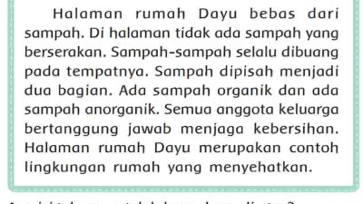 Apa Isi Teks yang Telah Kamu Baca Di Atas Halaman 17 Tema 4 Kelas 2 SD