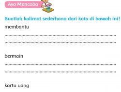 Buatlah Kalimat Sederhana Dari Kata Membantu Bermain Kartu Uang Kelompok Tema 3 Kelas 3 Halaman 65 66