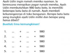 Buatlah Lima Kemungkinan Halaman 37 Kunci Jawaban Tema 4 Kelas 3 SD MI