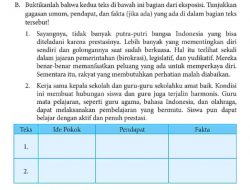 Buktikanlah Bahwa Kedua Teks Di Bawah Ini Bagian Dari Eksposisi Tunjukkan Gagasan Umum, Pendapat, dan Fakta