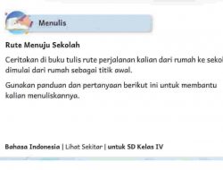 Ceritakan Di Buku Tulis Rute Perjalanan Kalian Dari Rumah Ke Sekolah Dimulai Dari Rumah Sebagai Titik Awal